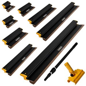 dewalt ultimate drywall skimming blade set | pro-grade | extruded aluminum & european stainless steel construction | high-impact end caps | 3-446