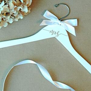 Mrs Wedding Hanger, Bride Hanger, Bridal Wedding Gift, Decal