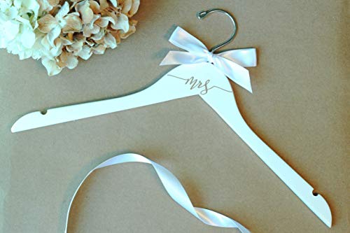 Mrs Wedding Hanger, Bride Hanger, Bridal Wedding Gift, Decal