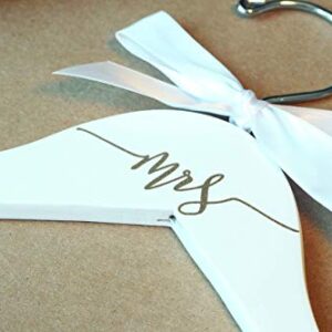 Mrs Wedding Hanger, Bride Hanger, Bridal Wedding Gift, Decal