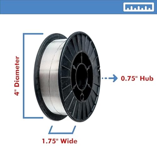 PGN Flux Core MIG Wire - E71T-11-0.035 Inch, 2 Pound Spool - Gasless Mild Steel MIG Welding Wire with Low Splatter - For All Position Arc Welding and Outdoor Use