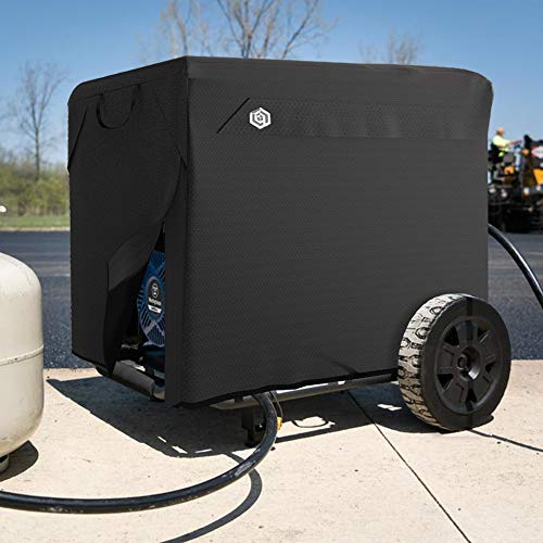 Heavy Duty Generator Cover; 600D Diamond Polyester - Fits most 5,000-10,000 Watt Generators w/ Easy-Access Flaps