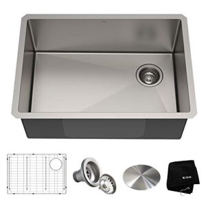 kraus dex 21-inch undermount 16 gauge stainless steel single bowl kitchen sink, ka1us21b