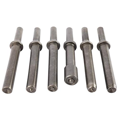 YaeCCC 7 Pcs Heavy Duty Smoothing Pneumatic Air Rivet Hammer Tools Steel Air Hammer Chisel Pneumatic Hammer for Hollow Solid Half-hollow Rivet