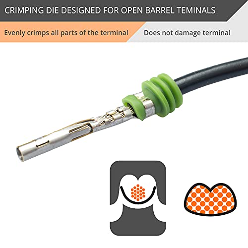 Wirefy Crimping Die for Open Barrel Terminals - 20-10 AWG