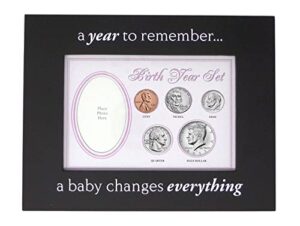 2023 - birth year coin set in pink baby picture frame holder collection seller uncirculated