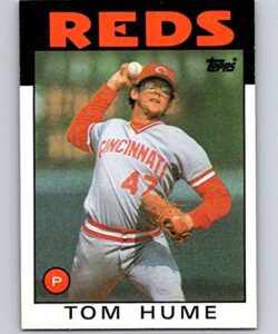 baseball mlb 1986 topps #573 tom hume #573 nm reds