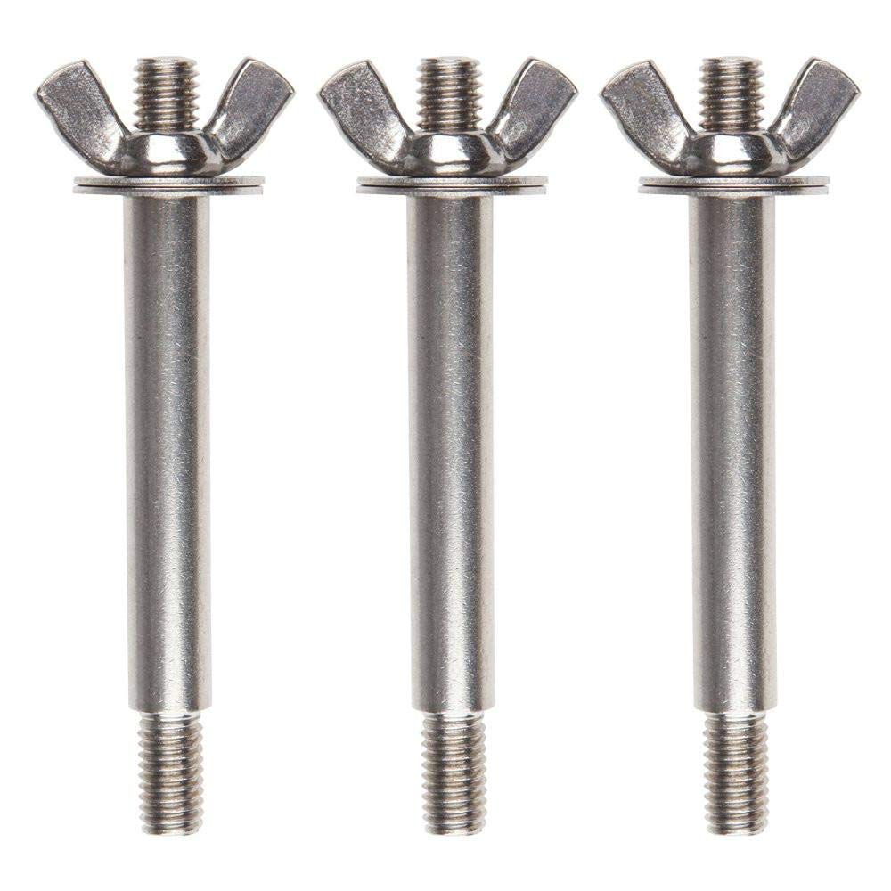 Fire Sense 61965 Patio Heater 3 Barrel Bolts Replacement Hardware Accessories for Attaching Reflector to Emitter Screen Set Includes Wing Nuts & Washers