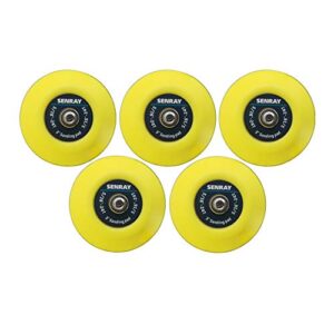 senray 3-inch dual-action hook & loop fastener flexible backing plate, 5/16"-24 threads polishing pad - 5 pcs set