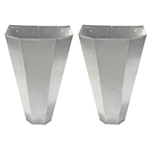 little giant rc2 galvanized steel medium poultry restraining flat back design funnel cone for chicken, birds, and turkeys up to 10 pounds, (2 pack)