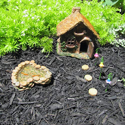 TG,LLC Treasure Gurus Miniature Fairy Garden Stone Rock Koi Fish Pond Landscape Ornament Dollhouse Outdoor Decor