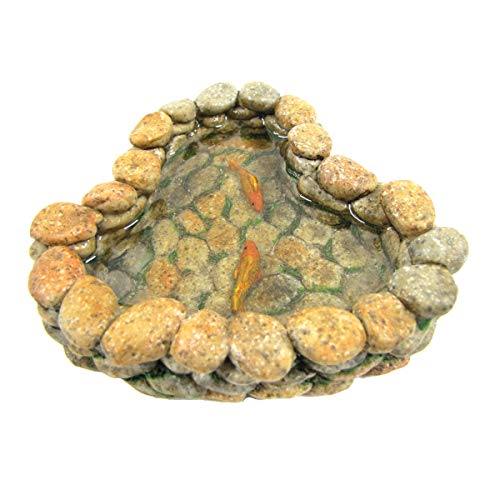 TG,LLC Treasure Gurus Miniature Fairy Garden Stone Rock Koi Fish Pond Landscape Ornament Dollhouse Outdoor Decor