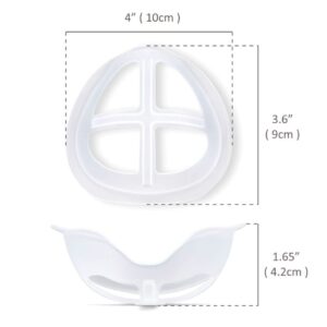 Silicone Mask Bracket Inner Support Frame for Homemade Cloth Mask Cool Mask Hack More Space for Comfortable Breathing Washable Reusable, 3pcs Clear