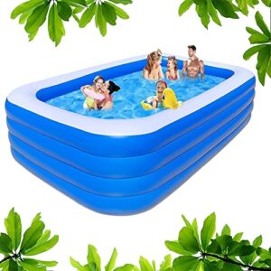 soarrucy swimming pool for kids and adults - 120x72x22in kiddie pool with pump,piscinas para adultos,blow up/inflatable pool,kids pools for backyard,toddlers,family,outdoor,garden