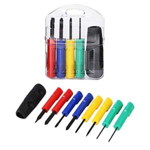 mini screwdriver sets with magnet, 8 in 1 screw driver tool phillips/slotted head tips screwdriver kits for repair electronics, macbook, iphone, ipad, eyeglass, watch, tablet