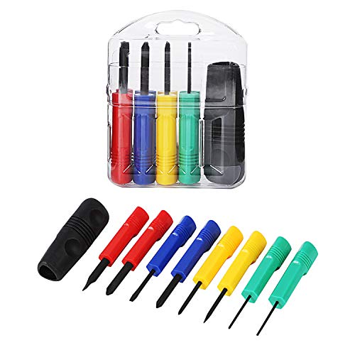 Mini Screwdriver Sets with Magnet, 8 in 1 Screw Driver Tool Phillips/Slotted Head Tips Screwdriver Kits for Repair Electronics, MacBook, iPhone, iPad, Eyeglass, Watch, Tablet