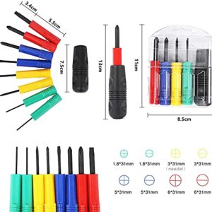 Mini Screwdriver Sets with Magnet, 8 in 1 Screw Driver Tool Phillips/Slotted Head Tips Screwdriver Kits for Repair Electronics, MacBook, iPhone, iPad, Eyeglass, Watch, Tablet