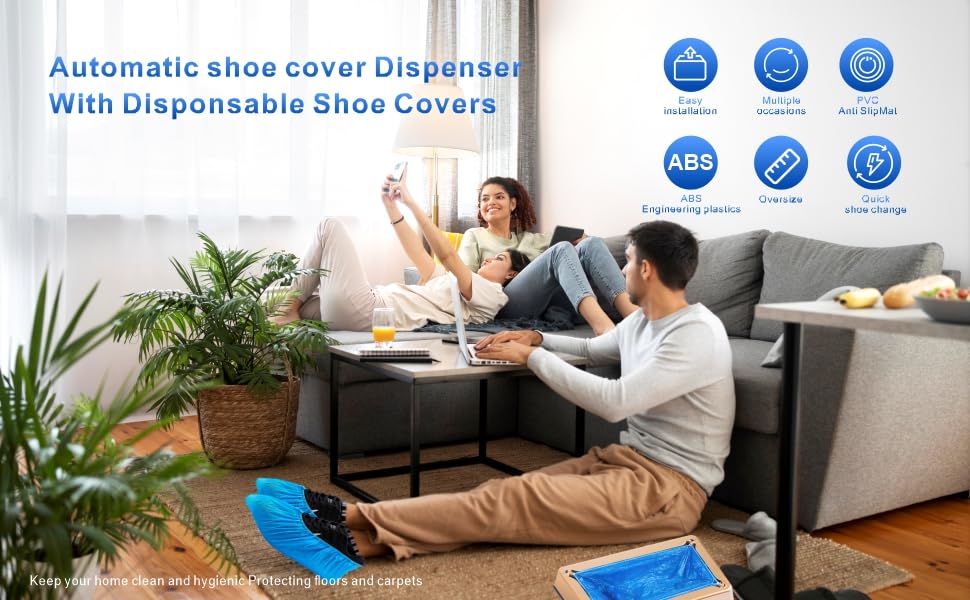 JATHIN Disposable Shoe Cover Refills for Automatic Shoe Cover Dispenser Machine t buckle shoe cover refills waterproof shoe covers automatic shoe cover dispenser T-Buckle Shoe Cover 100 Pcs