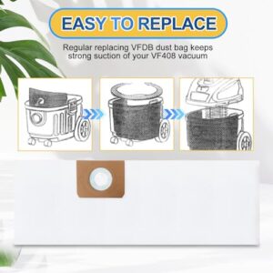 KEEPOW 4 Gallon Replacement Vacuum Bags Compatible with Vacmaster VF408 VF410P, Part# VFDB (10 Pack)