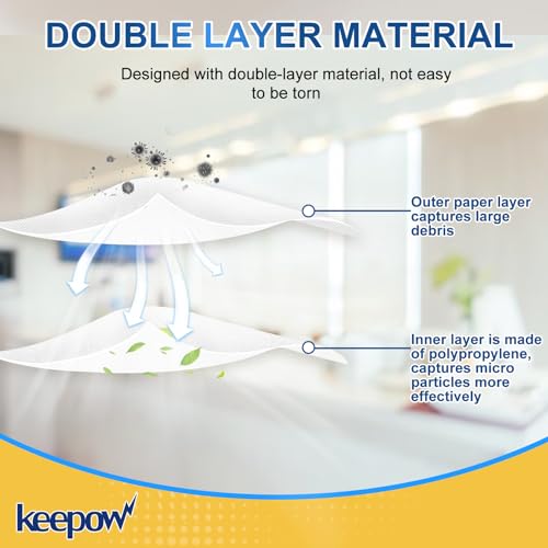 KEEPOW 4 Gallon Replacement Vacuum Bags Compatible with Vacmaster VF408 VF410P, Part# VFDB (10 Pack)