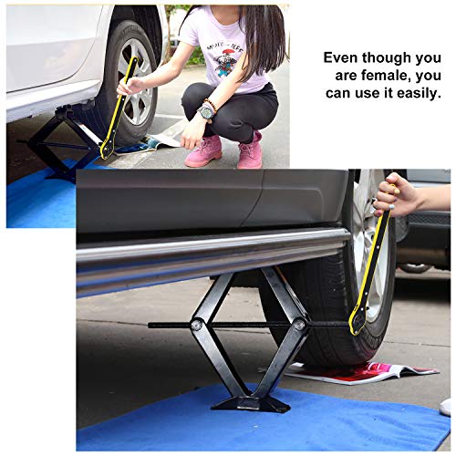 CPROSP Scissor Jack for car/SUV/MPV (4400 lbs / 2T Load), Just for Tire Wrench, Just for Emergency Use, not for Weekly Projects