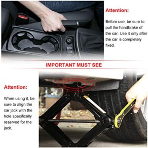 CPROSP Scissor Jack for car/SUV/MPV (4400 lbs / 2T Load), Just for Tire Wrench, Just for Emergency Use, not for Weekly Projects