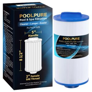 poolpure plf4ch-935 spa filter replaces pleatco pww35l, 817-4035, sd-01235, pdc580-afs, waterway teleweir 35 sf, 1 pack