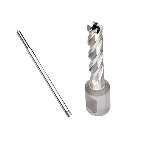 Annular Cutter JESTUOUS 3/4 Inch Weldon Shank 7/16 Cutting Diameter 2 Cutting Depth with Pilot Pin Slugger Bits Two Flat HSS Kit for Magnetic Drill Press,1 Piece