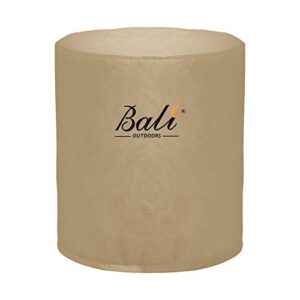 bali outdoors 23 inch fire pit cover round column, heavy duty, waterproof and weather resistant oxford fabric cover