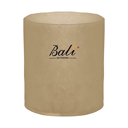 BALI OUTDOORS 23 Inch Fire Pit Cover Round Column, Heavy Duty, Waterproof and Weather Resistant Oxford Fabric Cover