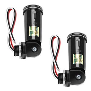 2 pack dusk to dawn photocell sensor switch, ul listed photoelectric switch, ip65 waterproof photocell for outdoor lights 110v, 120v, 220v, 240v input