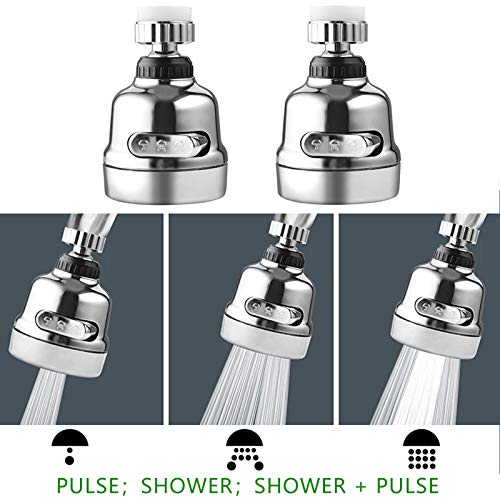 Movable Kitchen Faucet Head 360° Rotatable Faucet Sprayer Head Replacement Anti -Splash Tap Booster Shower and Water Saving Faucet for Kitchen (360° Faucet Head) Novsix