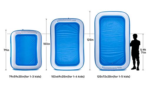 CHICLIST Inflatable Swimming Pool 120" X72" X20" Family Swim Center for Kids Full-Sized Lounge Pool for Kids Adults Easy Set for Backyard Summer Water Party Outdoor Kiddie Pools