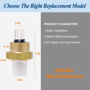 Funmit 42001-0063S High Limit Switch Replacement for Pentair Sta-Rite MasterTemp Max-E-Therm Pool/Spa Heater Elecrical System