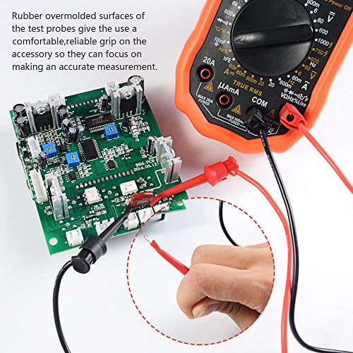 Multimeter Test Leads Kit,HANDSKIT 16 Pieces Testing Lead with Alligator Clips Stackable Banana Plug Test Hook Replaceable Gold-Plated Multimeter Needle Probes and Back Probe Pins