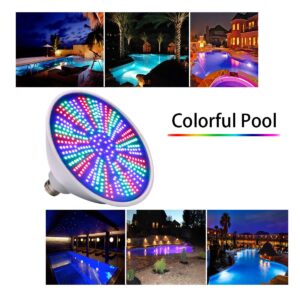 Mopzlink Pool Lights, 120V 40W RGB Color Changing Underwater LED Pool Light for Inground Pool with Remote Control, E26 Replacement Bulb Fit in for Pentair and Hayward Pool Light Fixtures