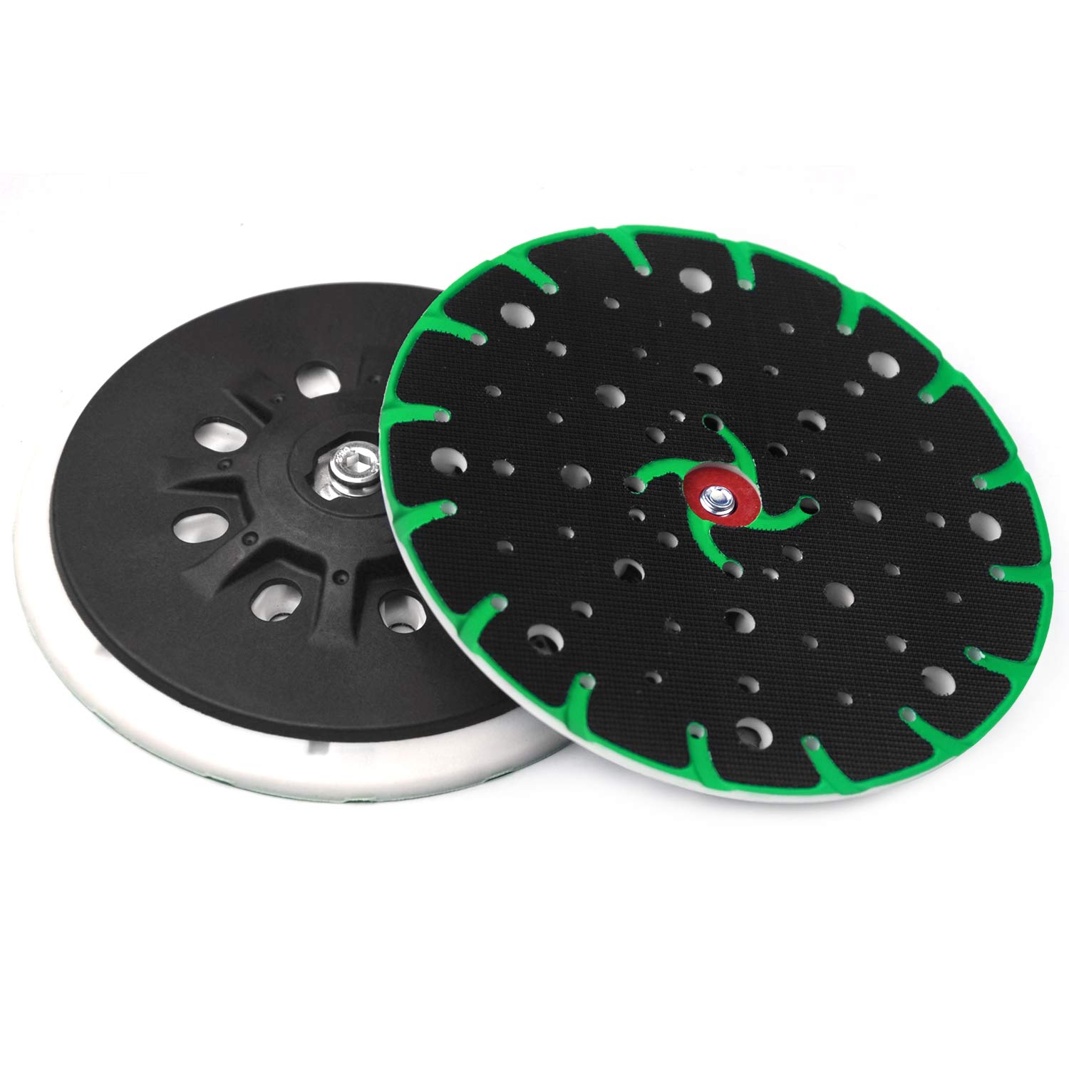 POLIWELL 6 Inch(150mm) 17/48-Hole Dust-Free M8 Thread (Soft) Back-up Sanding Pad Grinding Pad for 6" Hook&Loop Sanding Discs, M8 and 5/16-24" Thread for FESTOOL Grinder Accessories, Pack of 1