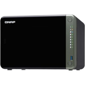 qnap ts-653d-8g 6 bay nas for professionals with intel® celeron® j4125 cpu and two 2.5gbe ports