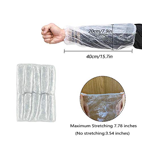 Disposable Arm Sleeves Covers, PeSandy 100pcs Waterproof PE Oversleeves Covers