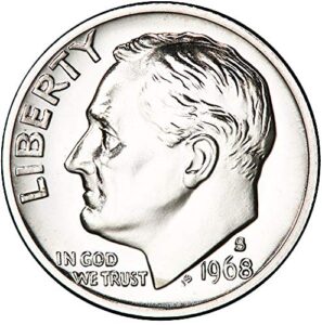 1968 s proof roosevelt dime choice uncirculated us mint