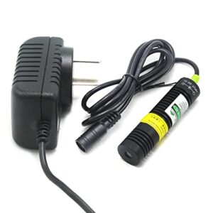 532nm green focus line positioning laser diode module locator 5v adapter adjustable holder (with adapter)