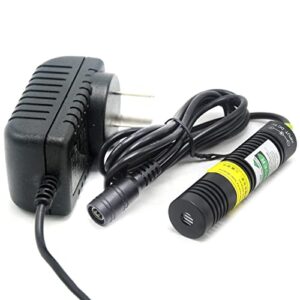 532nm Green Focus Line Positioning Laser Diode Module Locator 5V Adapter Adjustable Holder (with Adapter)