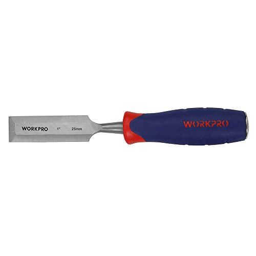 WORKPRO W043007 Wood Chisel, 1 In. Wide Blade, Chrome-Vanadium Steel Construction (Single Pack)