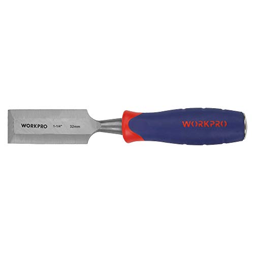 WORKPRO W043008 Wood Chisel, 1-1/4 In. Wide Blade, Chrome-Vanadium Steel Construction (Single Pack)