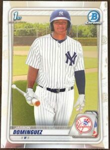 2020 bowman chrome prospects - jasson dominguez - 1st official bowman chrome card - new york yankees baseball rookie card rc #bcp8
