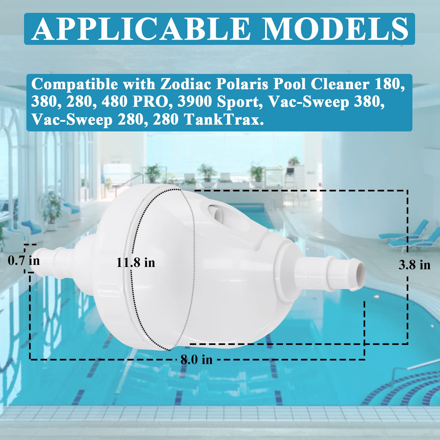 Funmit Upgraded G52 Backup Valve Replacement for Polaris Pool Cleaner Parts, Compatible with Automatic Pressure-Side Pool Cleaner VacSweep 280, 380, 180, 480, 3900