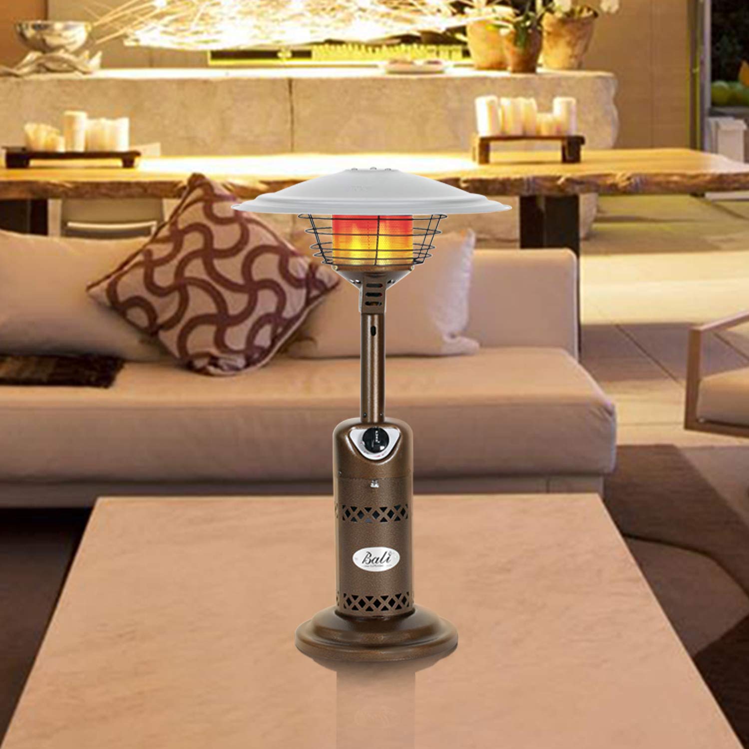 BALI OUTDOORS Patio Heater Gas Portable Tabletop Heater Propane Patio Heaters, Outdoor Table Top Heater W/Adjustable Thermostat, Suitable For Yard, Commercial Restaurant, Gazebo