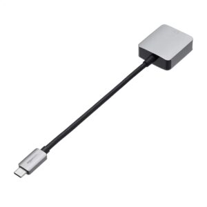 Amazon Basics Aluminum USB 3.1 Type-C to VGA Adapter, Gray, 1.65 x 1.38 x 0.63in