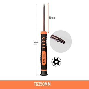 T6 Torx Security Screwdriver, TECKMAN Torx T6H Screwdriver for Apple Mac Mini, Xbox Controller Mainboard,Pocket Knife and other Electronic Device Repair