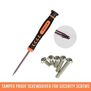 T6 Torx Security Screwdriver, TECKMAN Torx T6H Screwdriver for Apple Mac Mini, Xbox Controller Mainboard,Pocket Knife and other Electronic Device Repair